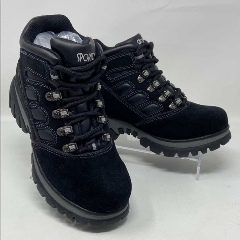 NWT Sporto “Devon” Black Winter Waterproof Leather Ankle Boots Size 7 1/2